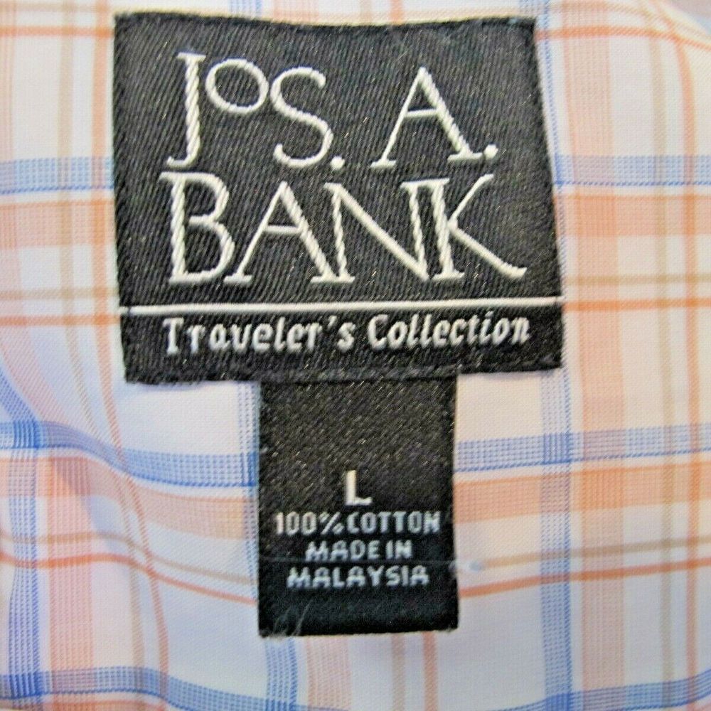 Men's Large Jos. A. Bank Traveler's Collection Long Sleeve Button Down Shirt - Picture 4 of 4